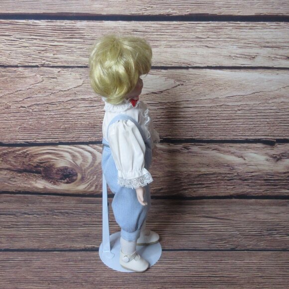 Vintage Porcelain 14" Girl Doll with Victorian Blouse & Romper - Picture 5 of 6